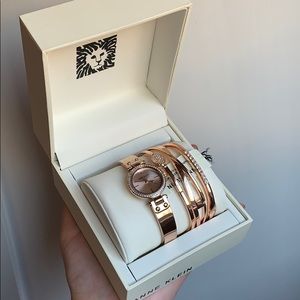 Anne Klein Watch & Bracelet Set